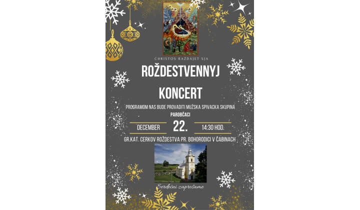 Pozvánka na ROŽDESTVENNYJ KONCERT